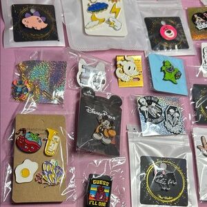 30 Colorful Assorted Pins - Disney and more